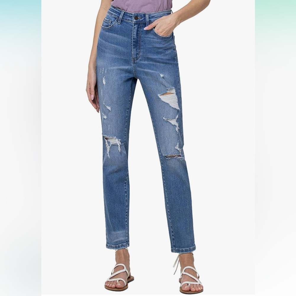 NWT VICI Vervet Stretch Mom Jeans 24 Medium Blue